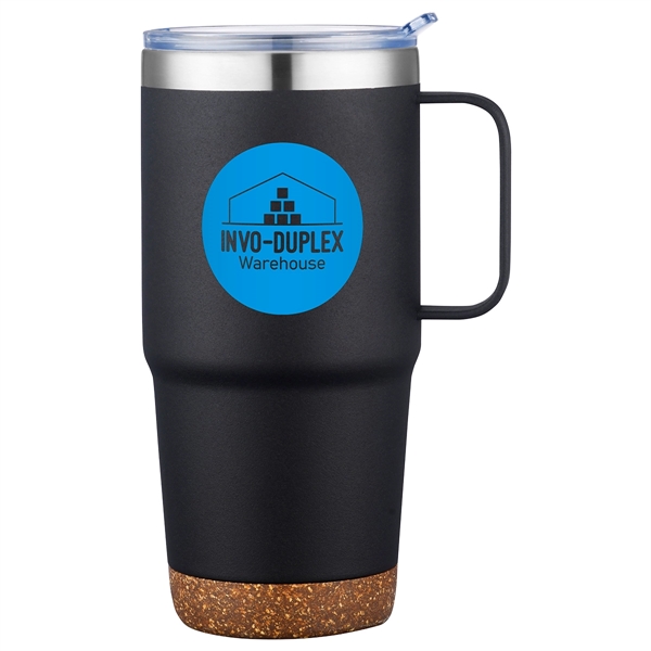 Custom Cortina 24 oz Vacuum Insulated Travel Mug with Cork Base