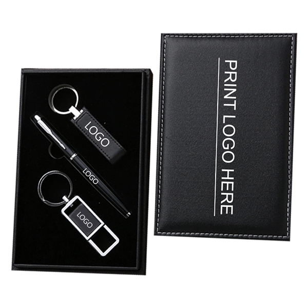 3 In 1 Leather pen Key Chain and Usb gifts Box - 3 In 1 Leather pen Key Chain and Usb gifts Box - Image 0 of 2
