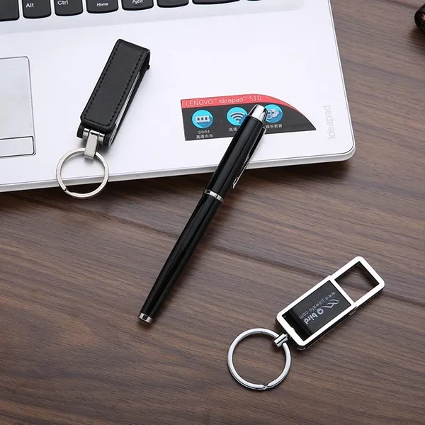 3 In 1 Leather pen Key Chain and Usb gifts Box - 3 In 1 Leather pen Key Chain and Usb gifts Box - Image 1 of 2