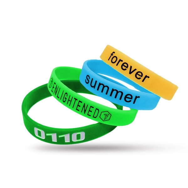 Color Filled Silicone Wristbands-H - Color Filled Silicone Wristbands-H - Image 9 of 10