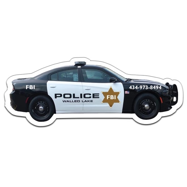 4.47x1.73 Police Car Shaped Magnets - 20 Mil - 4.47x1.73 Police Car Shaped Magnets - 20 Mil - Image 0 of 0