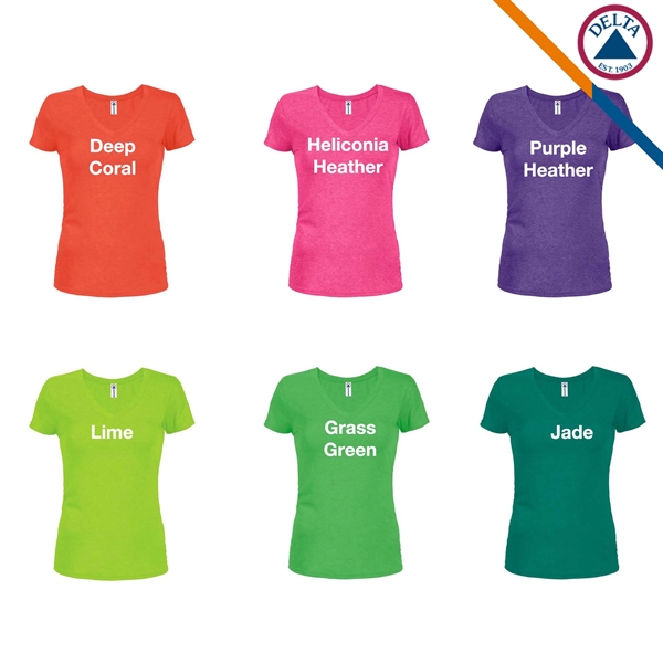 Delta Apparel® 4.3 oz 100% Cotton Junior Tees - Delta Apparel® 4.3 oz 100% Cotton Junior Tees - Image 4 of 5