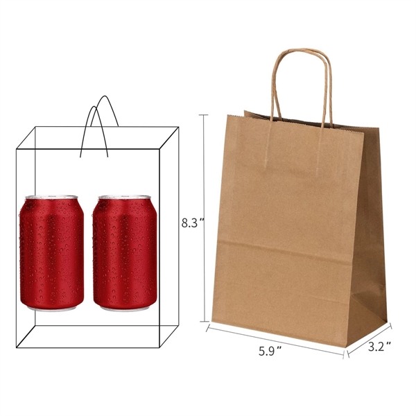 Custom Small Brown Kraft Paper Gift Bag with Handles Bulk - Custom Small Brown Kraft Paper Gift Bag with Handles Bulk - Image 1 of 9