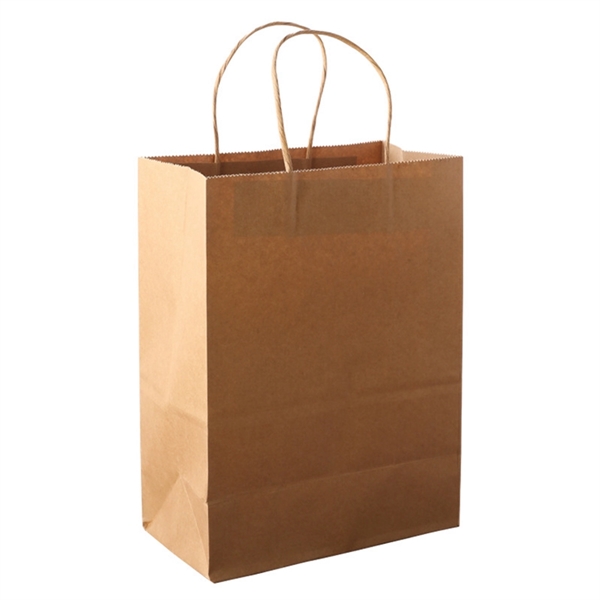 Custom Small Brown Kraft Paper Gift Bag with Handles Bulk - Custom Small Brown Kraft Paper Gift Bag with Handles Bulk - Image 7 of 9