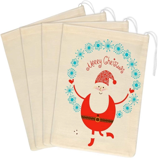 Custom Drawstring Natural Cotton Reusable Muslin Bag - Custom Drawstring Natural Cotton Reusable Muslin Bag - Image 2 of 11