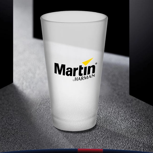 16 oz. Flimble Frosted Pint Glasses - 16 oz. Flimble Frosted Pint Glasses - Image 1 of 3