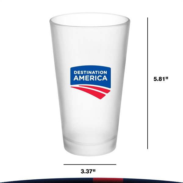 16 oz. Flimble Frosted Pint Glasses - 16 oz. Flimble Frosted Pint Glasses - Image 2 of 3