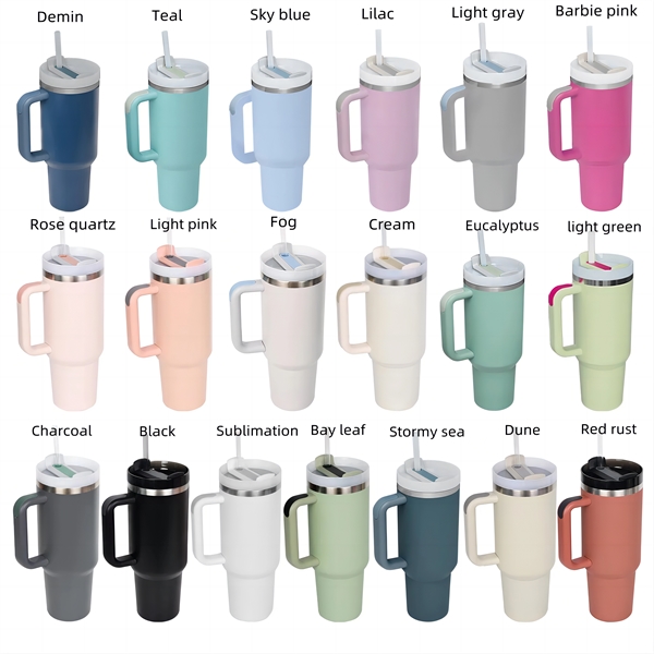 Classic 40oz Tumbler with Handle Lid and Straw - Classic 40oz Tumbler with Handle Lid and Straw - Image 1 of 5