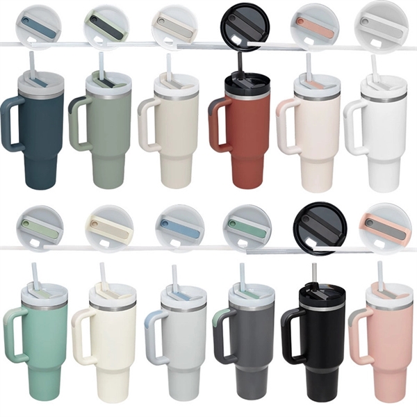 Classic 40oz Tumbler with Handle Lid and Straw - Classic 40oz Tumbler with Handle Lid and Straw - Image 4 of 5