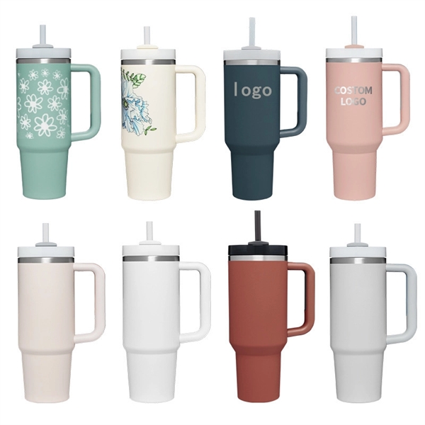 Classic 40oz Tumbler with Handle Lid and Straw - Classic 40oz Tumbler with Handle Lid and Straw - Image 5 of 5