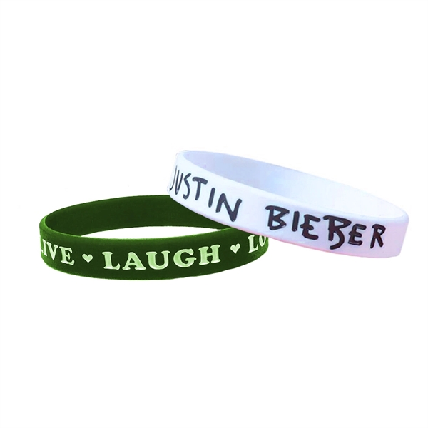 Custom Debossed Colorfilled Silicone Wristbands - Custom Debossed Colorfilled Silicone Wristbands - Image 10 of 10