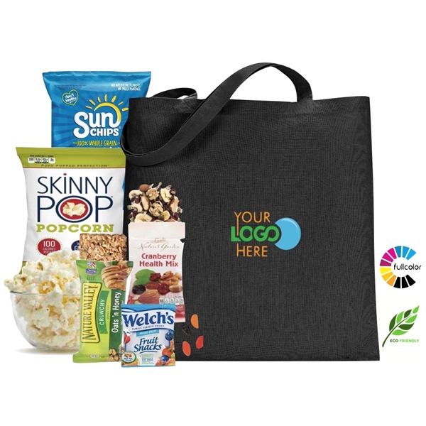 Low Minimum - Cotton Tote with Snacks - Low Minimum - Cotton Tote with Snacks - Image 0 of 3