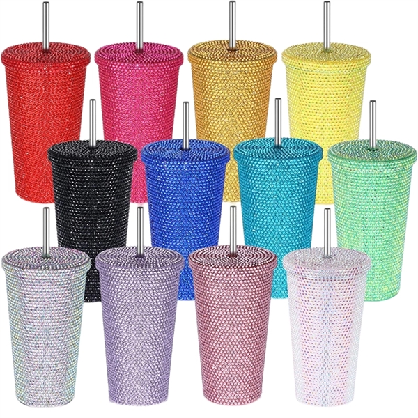 16.9 oz Studded Stainless Steel Tumbler With Lid and Straw - 16.9 oz Studded Stainless Steel Tumbler With Lid and Straw - Image 1 of 9