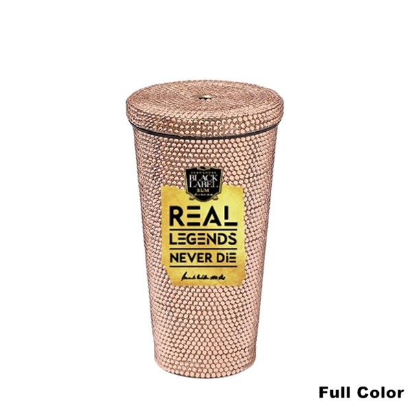 16.9 oz Studded Stainless Steel Tumbler With Lid and Straw - 16.9 oz Studded Stainless Steel Tumbler With Lid and Straw - Image 2 of 9