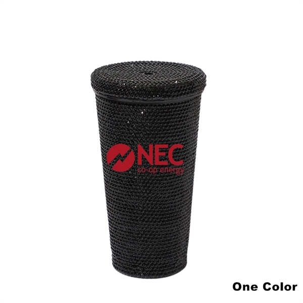 16.9 oz Studded Stainless Steel Tumbler With Lid and Straw - 16.9 oz Studded Stainless Steel Tumbler With Lid and Straw - Image 3 of 9