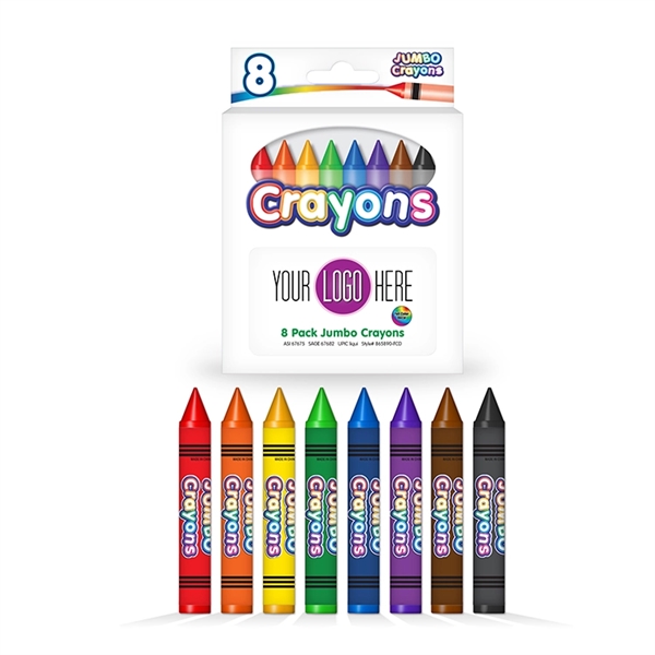 8 Pack Jumbo Crayon Box with Full Color Decal - 8 Pack Jumbo Crayon Box with Full Color Decal - Image 0 of 0