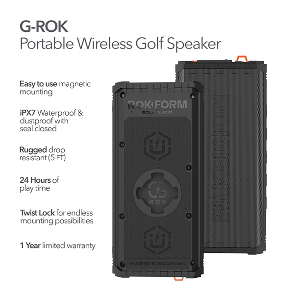 G-ROK Golf Speaker - IN STOCK 7 day turn around - G-ROK Golf Speaker - IN STOCK 7 day turn around - Image 4 of 6