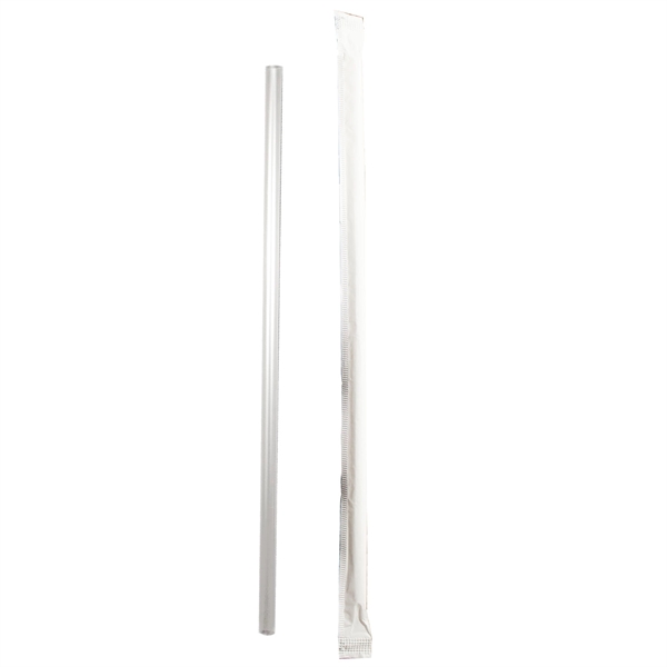 8" Clear Plastic Straw, Wrapped - 8" Clear Plastic Straw, Wrapped - Image 0 of 0