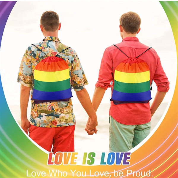 Lgbt Gay Pride Drawstring Bags - Lgbt Gay Pride Drawstring Bags - Image 3 of 3