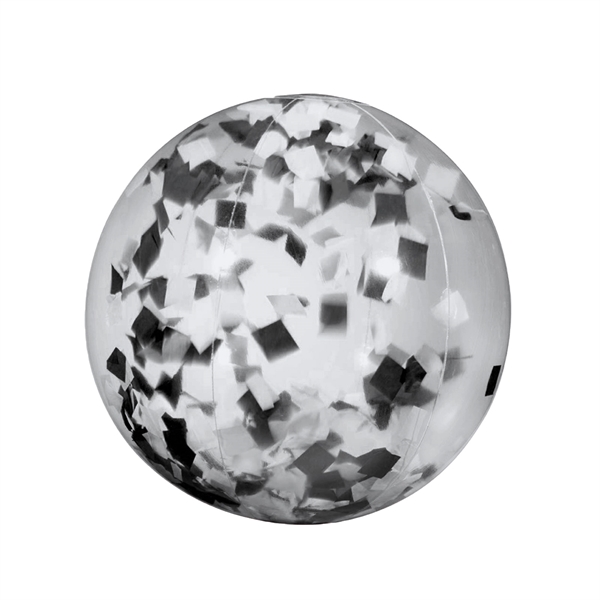 16" Black and White Confetti Beach Ball - 16" Black and White Confetti Beach Ball - Image 1 of 3