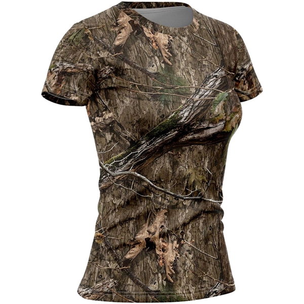 Mossy Oak® Women's 4.4 Oz. Polyester Interlock T-Shirt - Mossy Oak® Women's 4.4 Oz. Polyester Interlock T-Shirt - Image 1 of 2