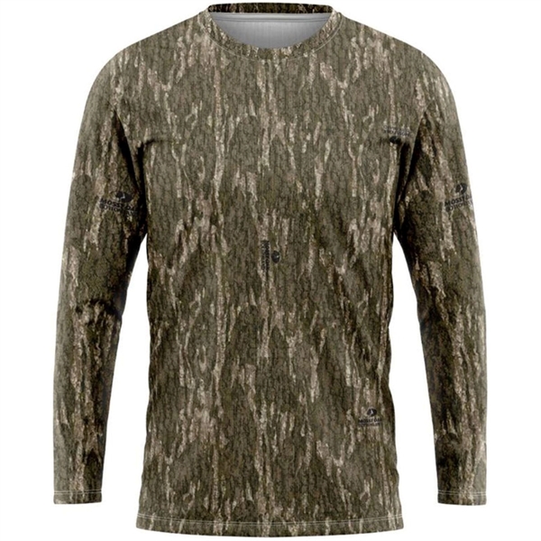 Mossy Oak® Men's. Polyester Interlock Long Sleeve T-Shirt - Mossy Oak® Men's. Polyester Interlock Long Sleeve T-Shirt - Image 4 of 4