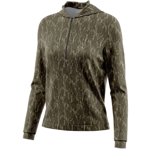 Mossy Oak® Women's. Polyester Interlock Half Zip Hoodie - Mossy Oak® Women's. Polyester Interlock Half Zip Hoodie - Image 1 of 4