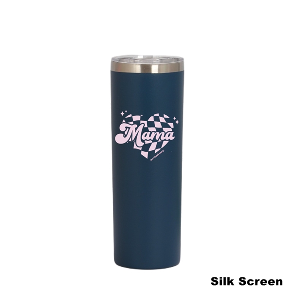 20 oz Power Coating Skinny Tumbler with Straw and Lid - 20 oz Power Coating Skinny Tumbler with Straw and Lid - Image 7 of 27