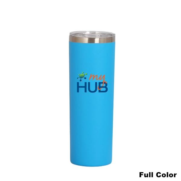 20 oz Power Coating Skinny Tumbler with Straw and Lid - 20 oz Power Coating Skinny Tumbler with Straw and Lid - Image 8 of 27