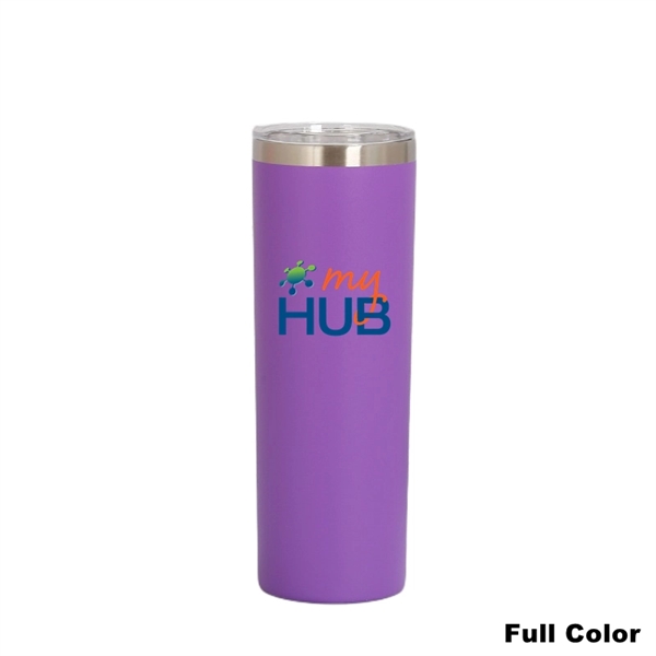 20 oz Power Coating Skinny Tumbler with Straw and Lid - 20 oz Power Coating Skinny Tumbler with Straw and Lid - Image 9 of 27