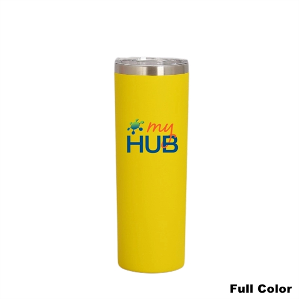 20 oz Power Coating Skinny Tumbler with Straw and Lid - 20 oz Power Coating Skinny Tumbler with Straw and Lid - Image 11 of 27