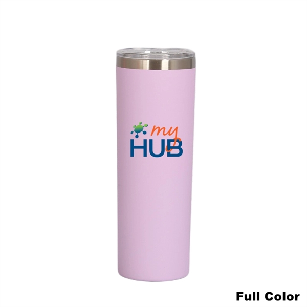 20 oz Power Coating Skinny Tumbler with Straw and Lid - 20 oz Power Coating Skinny Tumbler with Straw and Lid - Image 13 of 27