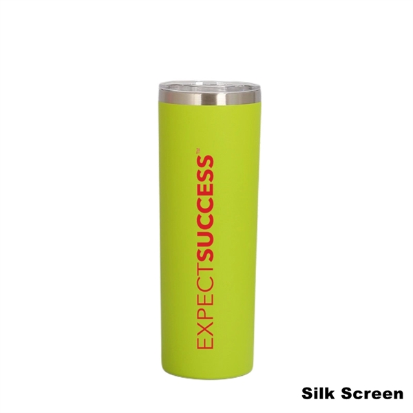 20 oz Power Coating Skinny Tumbler with Straw and Lid - 20 oz Power Coating Skinny Tumbler with Straw and Lid - Image 16 of 27