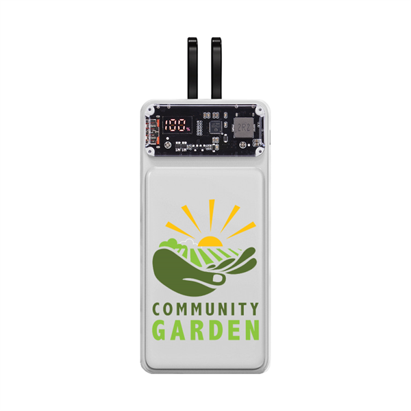 Winnetka Transparent Corded Power Bank 20000 - Winnetka Transparent Corded Power Bank 20000 - Image 3 of 9