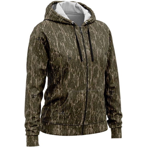 Mossy Oak® Women's 8.2 Oz Full Zip Hoodie w/ Kangaroo Pocket - Mossy Oak® Women's 8.2 Oz Full Zip Hoodie w/ Kangaroo Pocket - Image 1 of 4