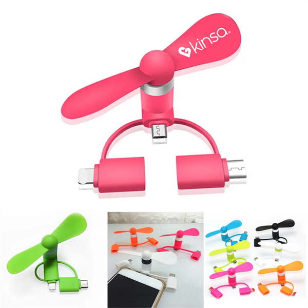 Electric Portable Phone Fan - iPhone, Micro USB and Type - Electric Portable Phone Fan - iPhone, Micro USB and Type - Image 0 of 0