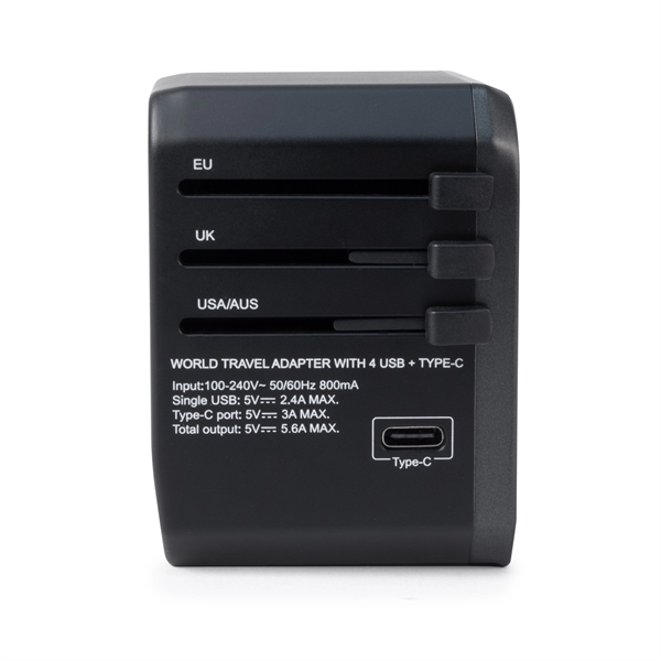 Travel Adapter 1xType C, 4x USB - Travel Adapter 1xType C, 4x USB - Image 3 of 5