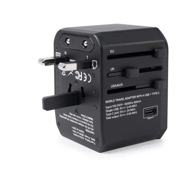 Travel Adapter 1xType C, 4x USB - Travel Adapter 1xType C, 4x USB - Image 1 of 5