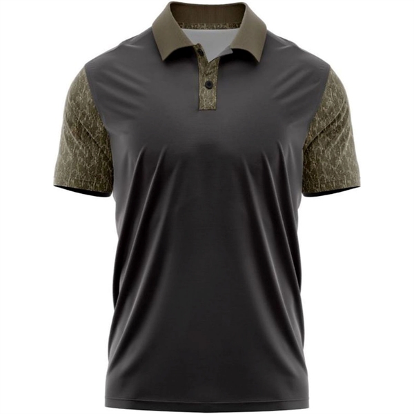 Mossy Oak® Men's 4.4 Oz. Polyester Interlock Polo Shirt - Mossy Oak® Men's 4.4 Oz. Polyester Interlock Polo Shirt - Image 2 of 2