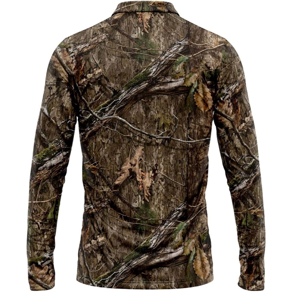 Mossy Oak® Men's 4.4 Oz. Polyester Interlock Polo Shirt - Mossy Oak® Men's 4.4 Oz. Polyester Interlock Polo Shirt - Image 3 of 3