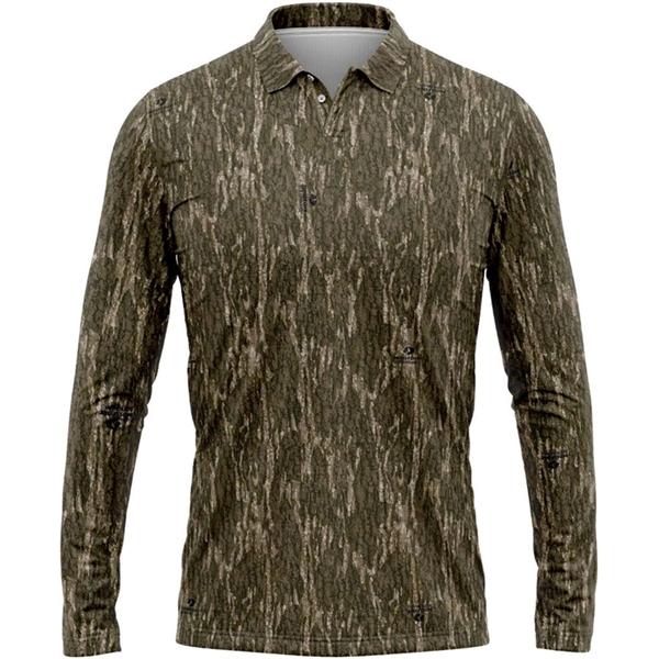 Mossy Oak® Men's 4.4 Oz. Polyester Interlock Polo Shirt - Mossy Oak® Men's 4.4 Oz. Polyester Interlock Polo Shirt - Image 1 of 3