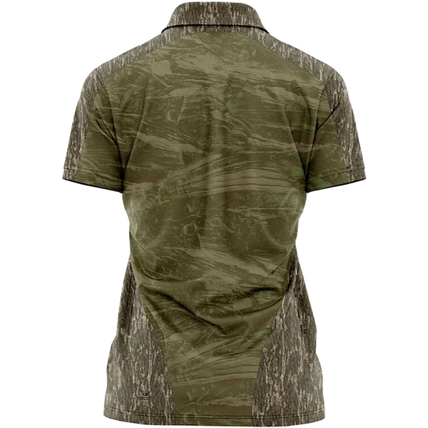 Mossy Oak® Women's 4.4 Oz. Polyester Interlock Raglan Polo - Mossy Oak® Women's 4.4 Oz. Polyester Interlock Raglan Polo - Image 4 of 6