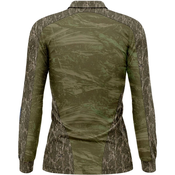 Mossy Oak® 75D Women's Pique Polo Long Sleeve Shirt - Mossy Oak® 75D Women's Pique Polo Long Sleeve Shirt - Image 2 of 6