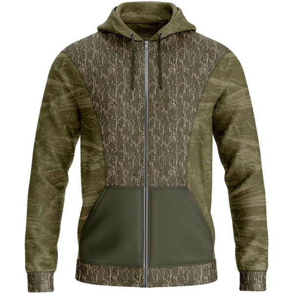 Mossy Oak® Men's 8.2 Oz. Polar Fleece Zipper Hoodie W Pocket - Mossy Oak® Men's 8.2 Oz. Polar Fleece Zipper Hoodie W Pocket - Image 1 of 6