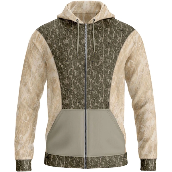 Mossy Oak® Men's 8.2 Oz. Polar Fleece Zipper Hoodie W Pocket - Mossy Oak® Men's 8.2 Oz. Polar Fleece Zipper Hoodie W Pocket - Image 5 of 6