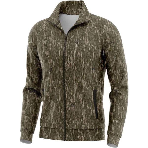 Mossy Oak® Men's 8.2 Oz. Track Jacket With Pocket - Mossy Oak® Men's 8.2 Oz. Track Jacket With Pocket - Image 1 of 2
