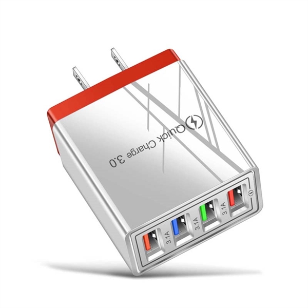 4 Port USB Wall Charger - 4 Port USB Wall Charger - Image 3 of 6