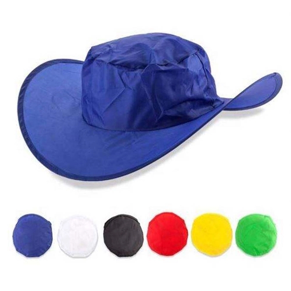 Polyester Foldable Cowboy Hat With Pouch - Polyester Foldable Cowboy Hat With Pouch - Image 6 of 6