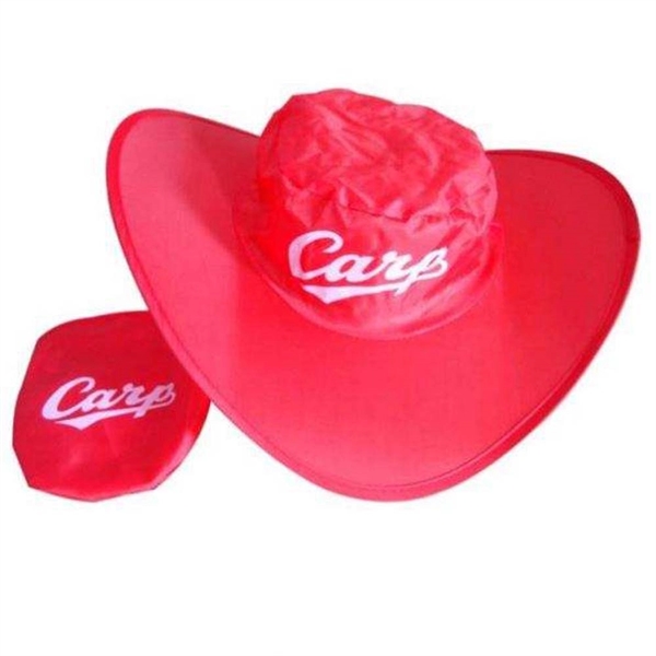 Polyester Foldable Cowboy Hat With Pouch - Polyester Foldable Cowboy Hat With Pouch - Image 3 of 6