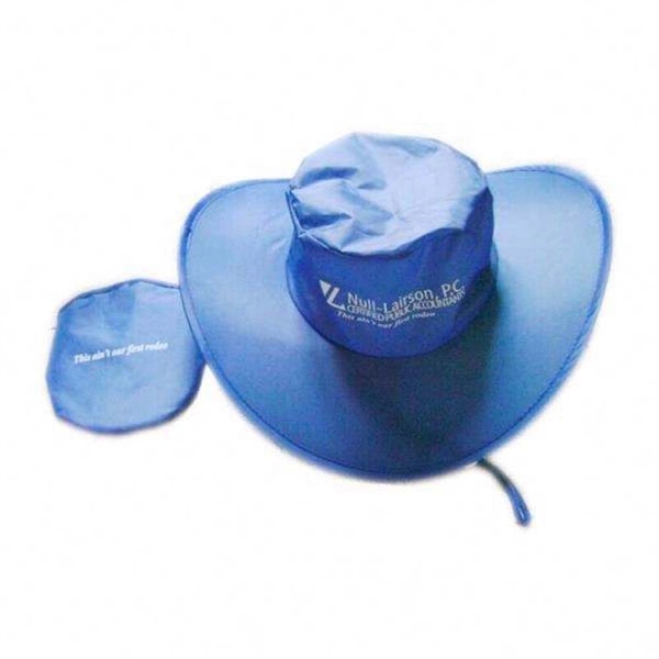 Polyester Foldable Cowboy Hat With Pouch - Polyester Foldable Cowboy Hat With Pouch - Image 4 of 6